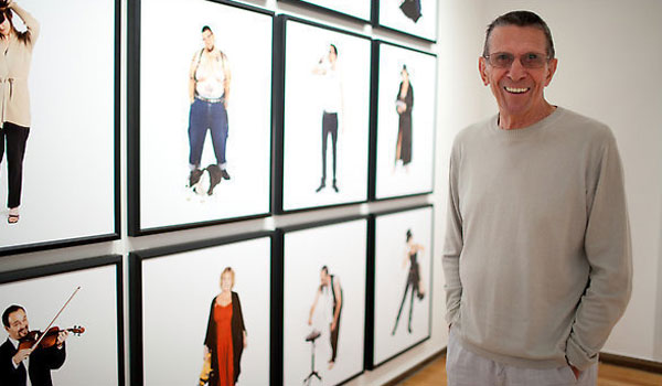 Nimoy with his “Secret Selves” exhibit in 2010