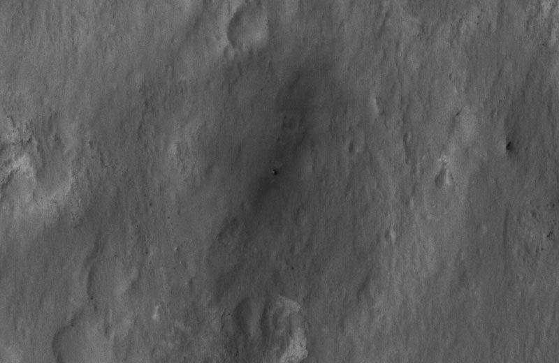 Curiosity from the Mars Reconnaissance Orbiter’s HiRISE camera