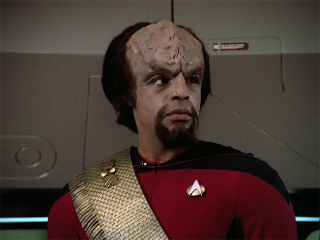 Worf from “Encounter at Farpoint”