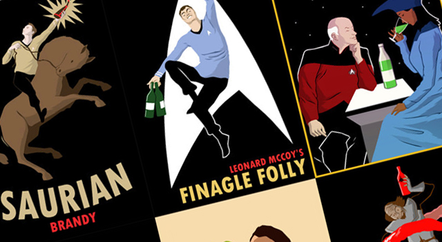Retro Star Trek Liquor Posters on Etsy