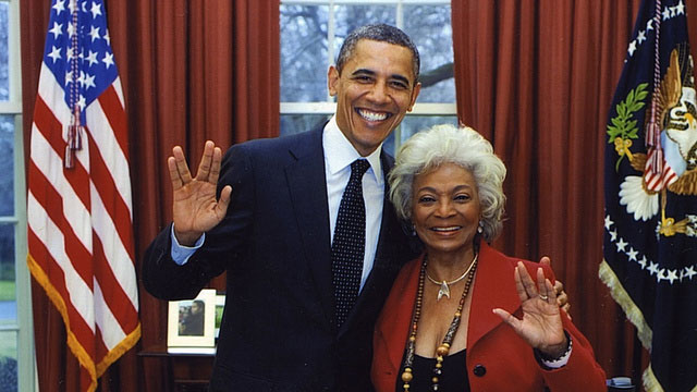 Nichols with United States President Barack Obama