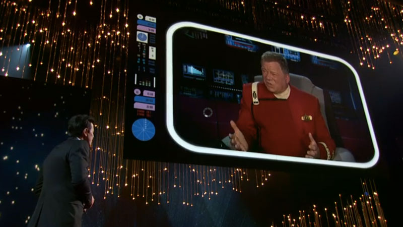 Captain Kirk returns at the 2013 Oscar Awards