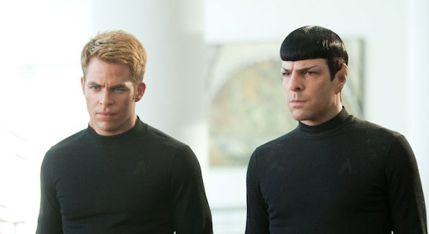 Chris Pine and Zachary Quinto as Kirk and Spock