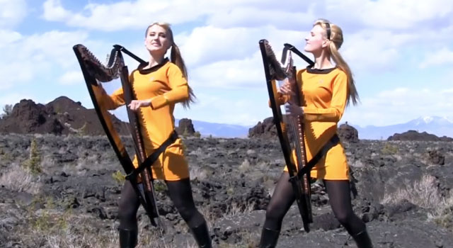 WATCH: TOS Theme Performed By The Harp Twins