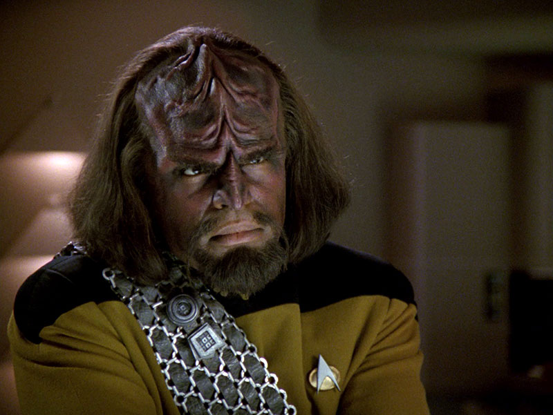 Michael Dorn as Worf on Star Trek: The Next Generation