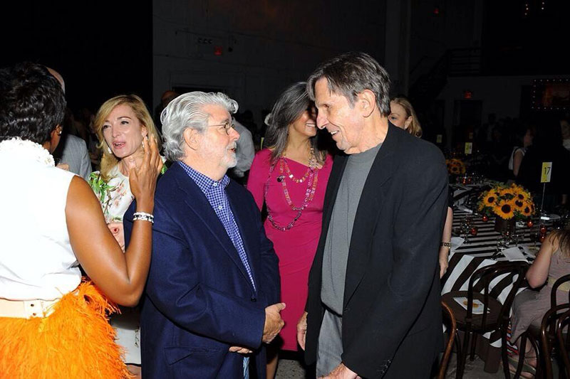 Star Wars creator George Lucas and Star Trek’s Leonard Nimoy.