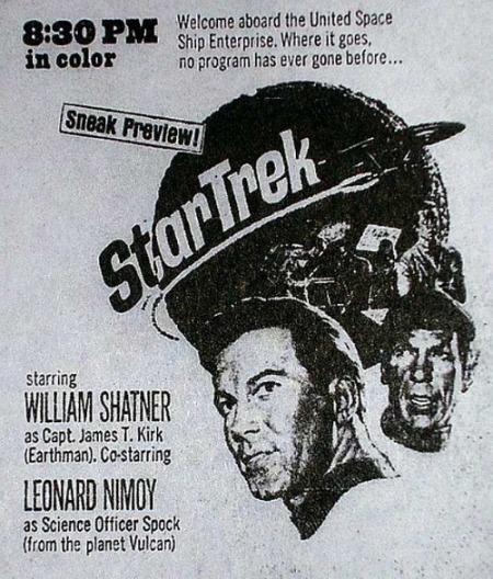 Advertisement for ‘Star Trek’s’ 1966 premiere