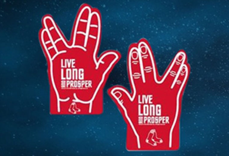 Red Sox “Star Trek Night” Foam Fingers