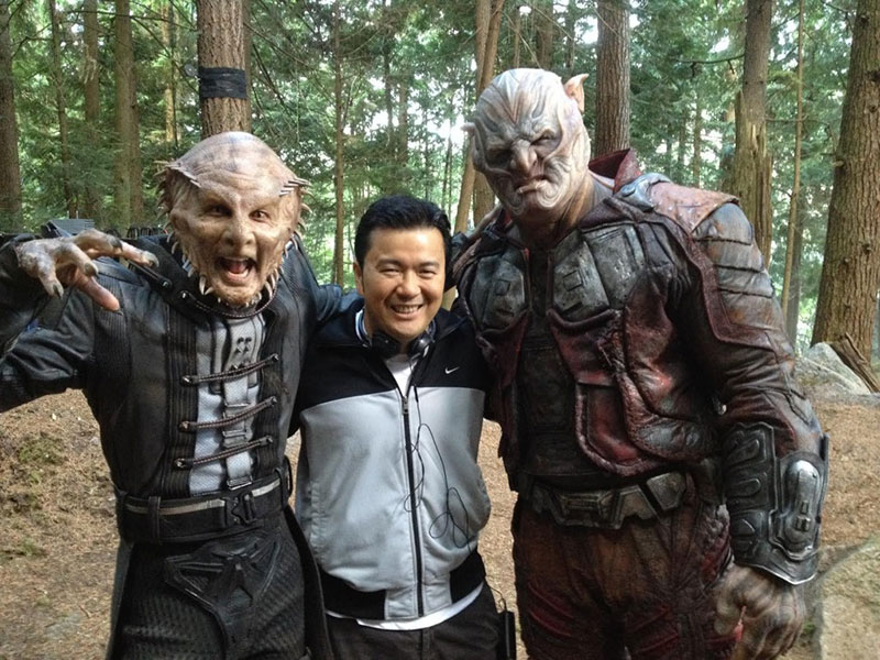 Justin Lin on the set of “Star Trek Beyond”