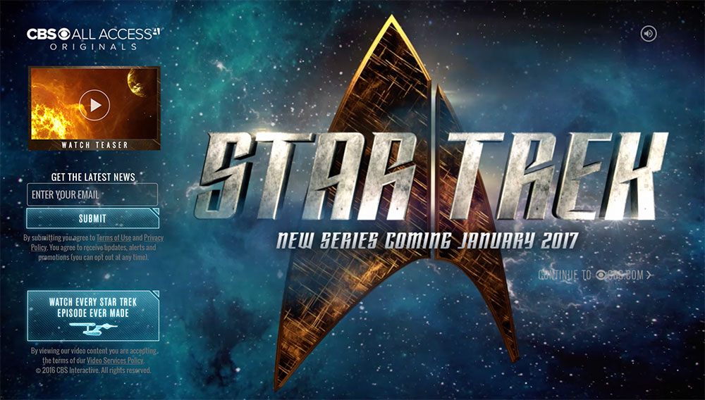 Star Trek All Access series website