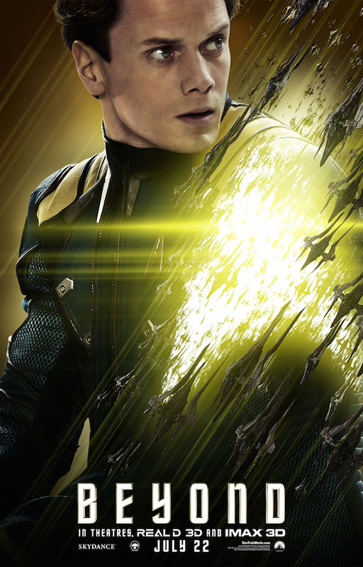 STAR TREK BEYOND poster with Anton Yelchin as Chekov