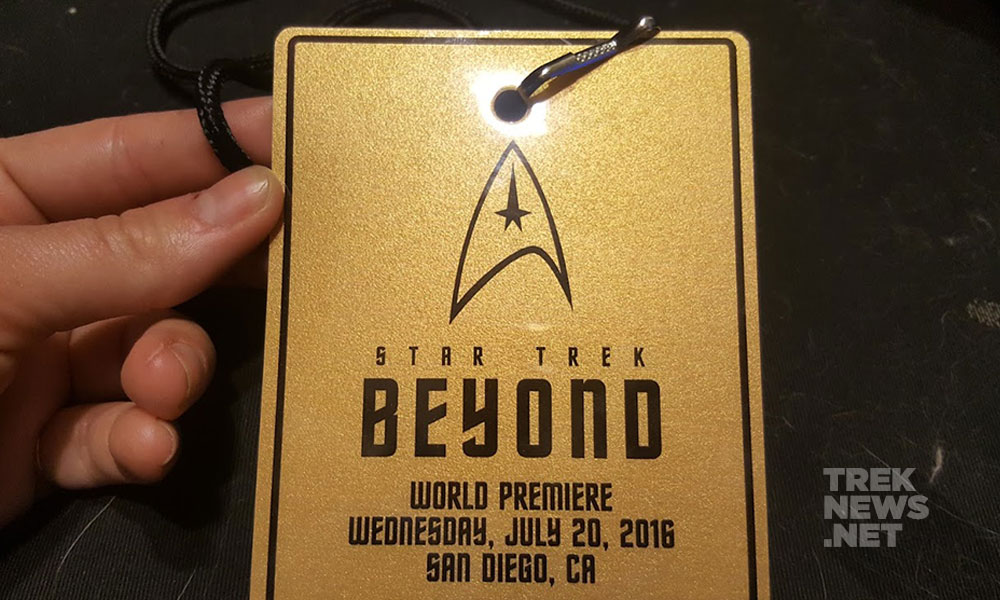 The golden ticket to the premiere of Star Trek Beyond in San Diego on July 20 (photo: Anna Yeutter/TrekNews.net)