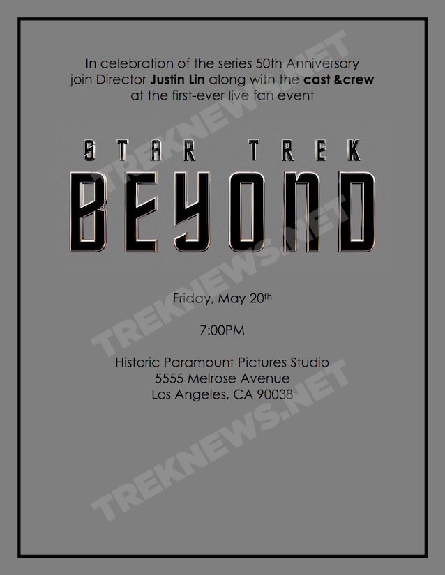 Star Trek Beyond event flyer