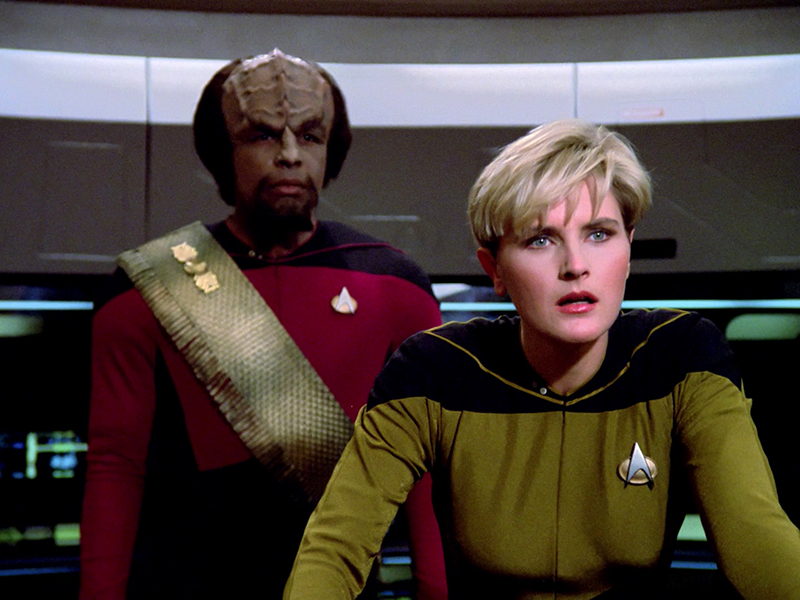 Denise Crosby as Tasha Yar in TNG’s “The Naked Now”