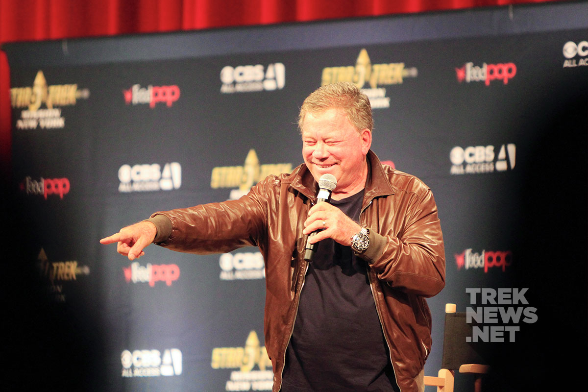 William Shatner on stage at the 2016 Las Vegas Star Trek Convention