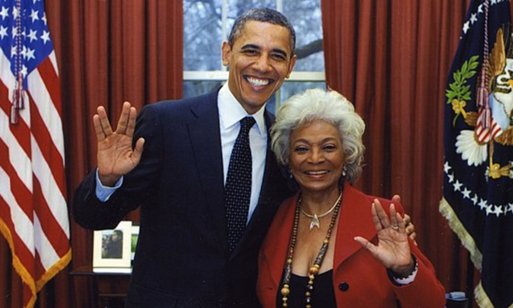 Obama with Star Trek’s Nichelle Nichols at the White House in 2012