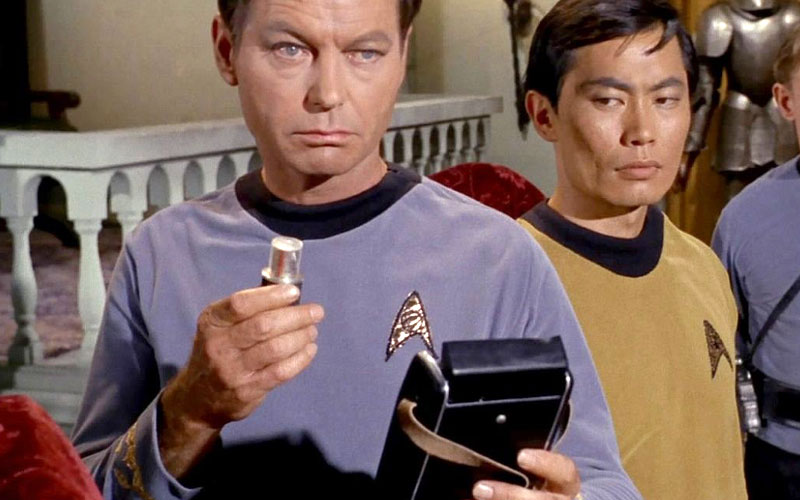 McCoy with his medical tricorder