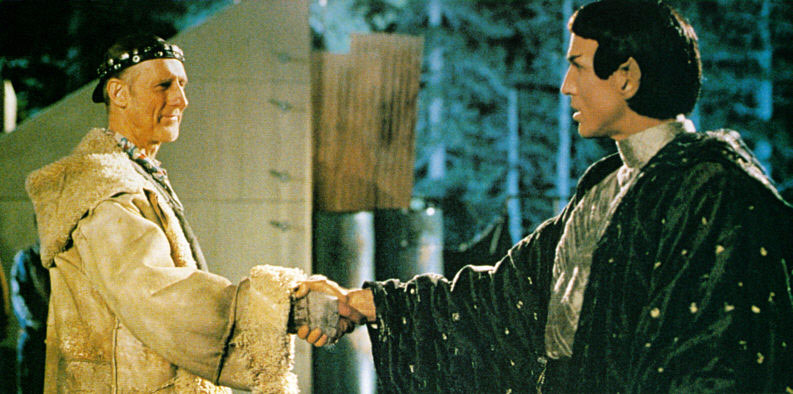 “First Contact” between humans and Vulcans, as shown in Star Trek: First Contact
