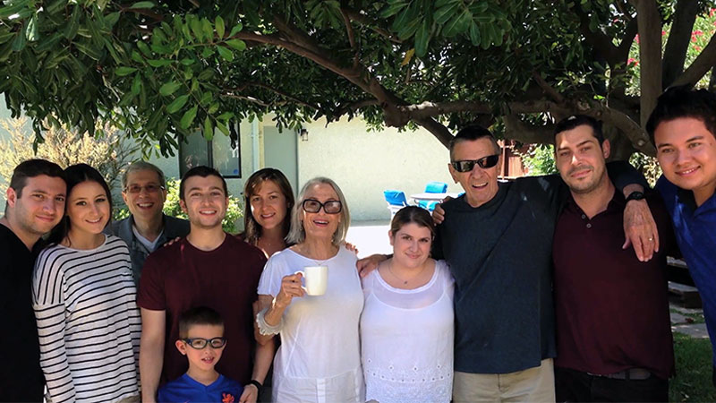 Nimoy and his family in 2014