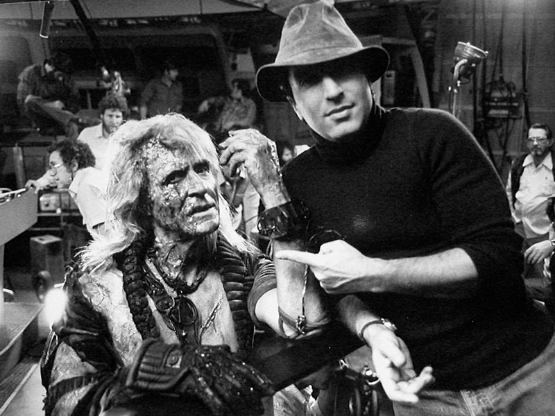 Meyer with Montalbán on the set of “Wrath of Khan”
