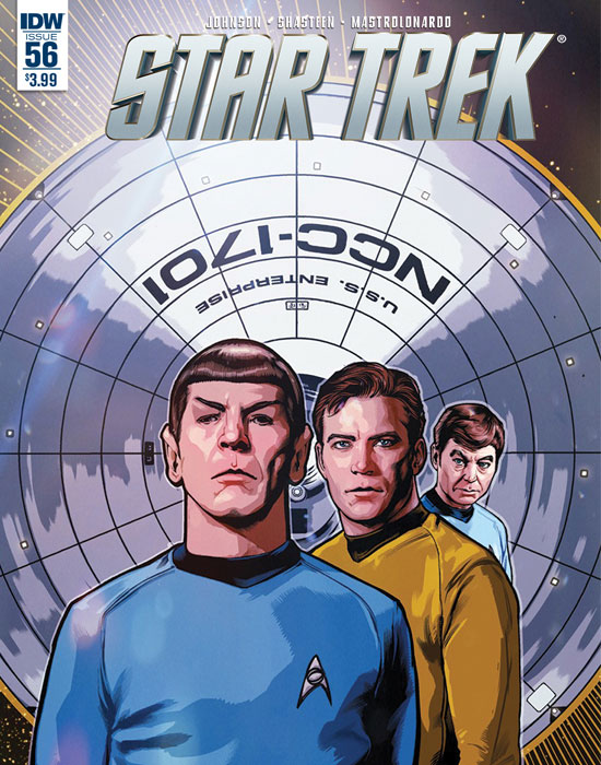 The cover of IDW’s Star Trek issues 56
