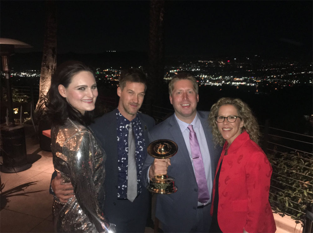 “Discovery” cast members Mary Chieffo and Kenneth Mitchell, along with Producer Aaron Baiers, Executive Producer Heather Kadin