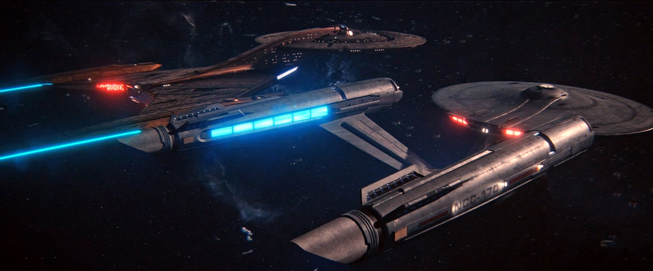 The USS Discovery alongside the USS Enterprise