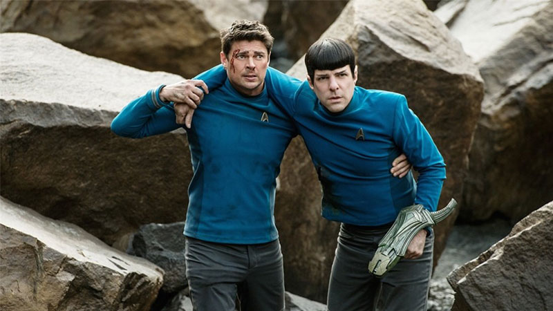 Karl Urban as “Bones and Zachary Quinto as “Spock” in 2013’s Star Trek Beyond