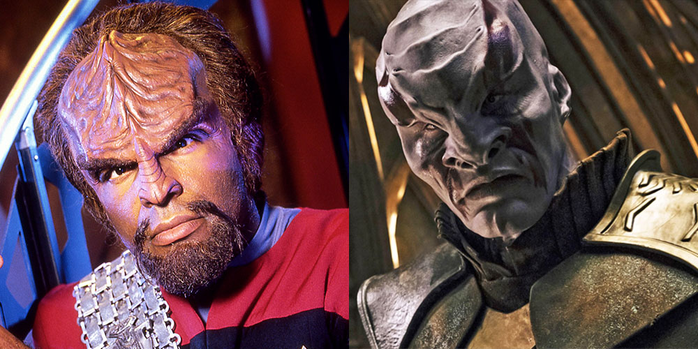 Klingon comparison: Dorn as Worf in Deep Space Nine and Kenneth Mitchel as Kol in Discovery