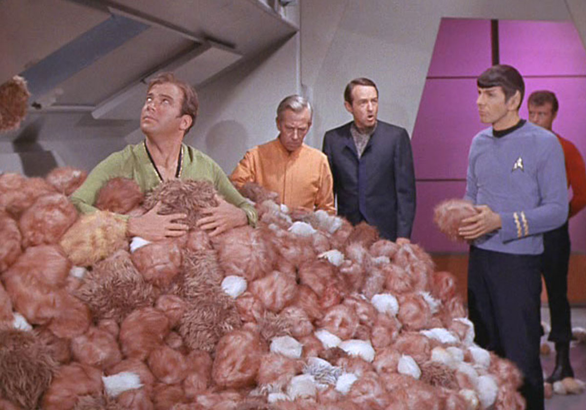 A scene from the Original Series episode “The Trouble with Tribbles”