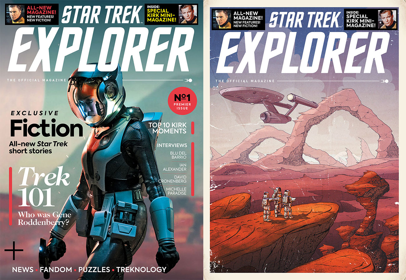 Star Trek Explorer – Issue #1 (L: newsstand cover, R: exclusive cover)