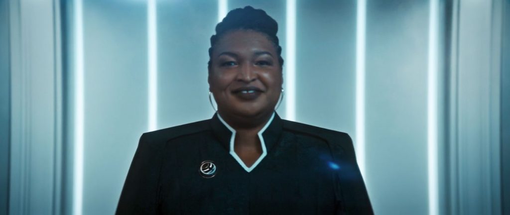 Stacey Abrams as the United Earth's President