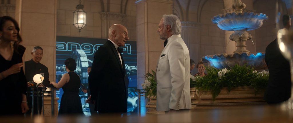 Patrick Stewart as Picard and Brent Spiner as Soong