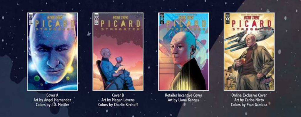 Star Trek: Picard - Stargazer #1 covers