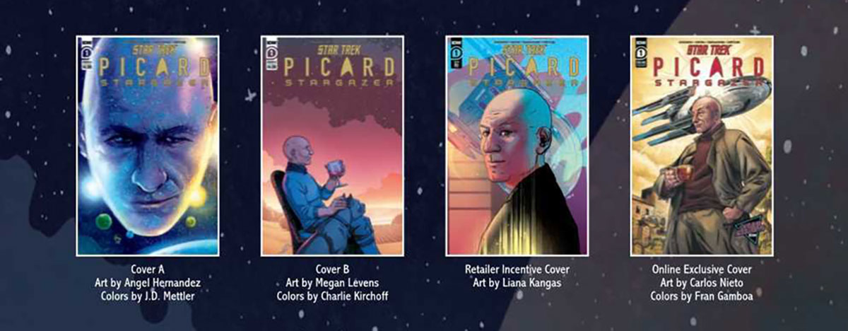 Star Trek: Picard – Stargazer #1 covers