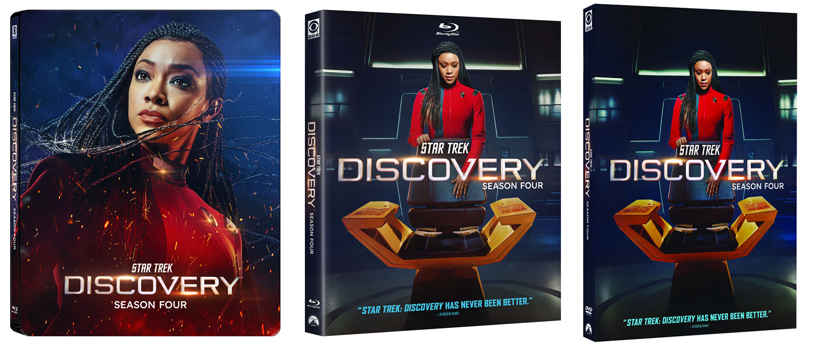 Star Trek: Discovery Season 4 limited-edition Blu-ray Steelbok, Blu-ray and DVD cover art
