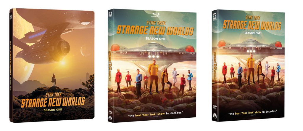 Star Trek: Strange New Worlds - Season One limited-edition Blu-ray Steelbok, Blu-ray and DVD cover art