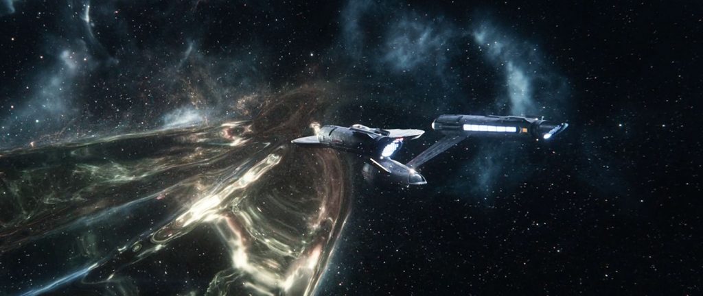 The Enterprise encounters a quantum fissure