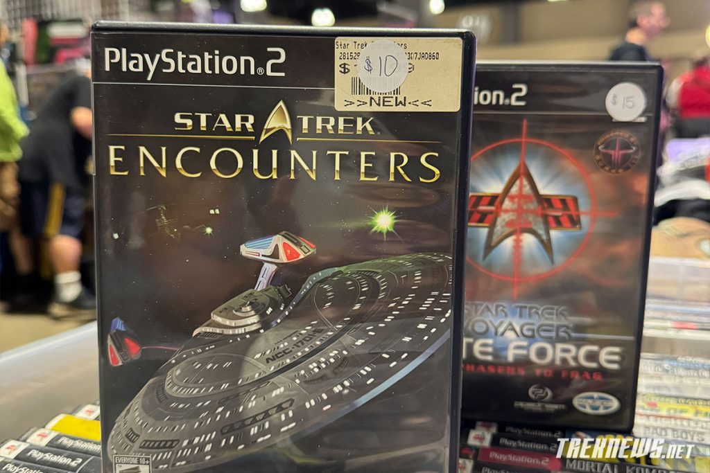 Star Trek: Encounters and Star Trek: Voyager Elite Force on display at the Retro World Expo video game convention in Hartford, CT